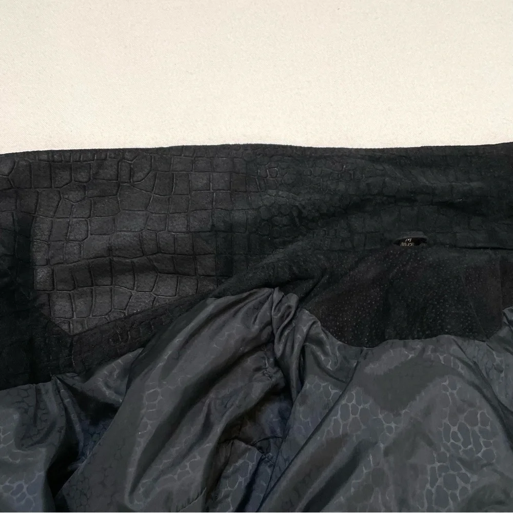Vintage sueded leather fringed crop jacket medium - Picture 14 of 15